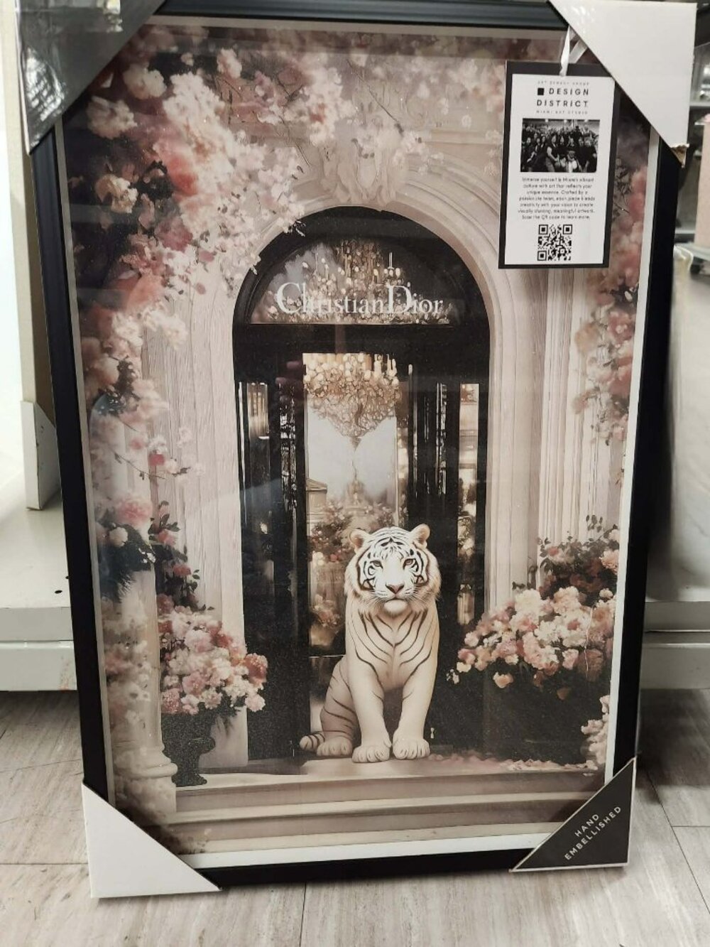 Limited Edition Tiger CD Storefront Canvas Print Floral Acrylic Glass Luxury Art